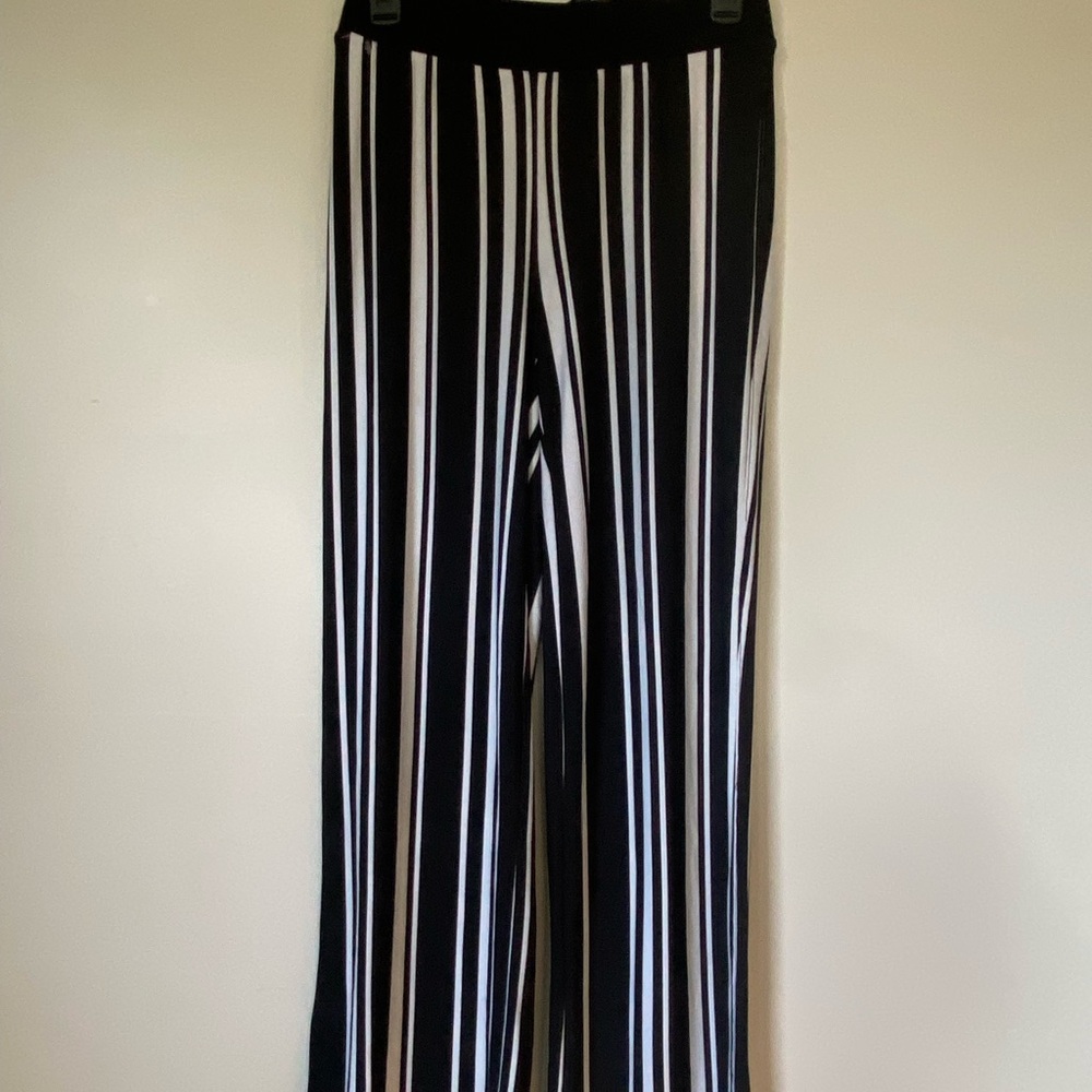 INC International Concepts Black and White Wide Leg Pants